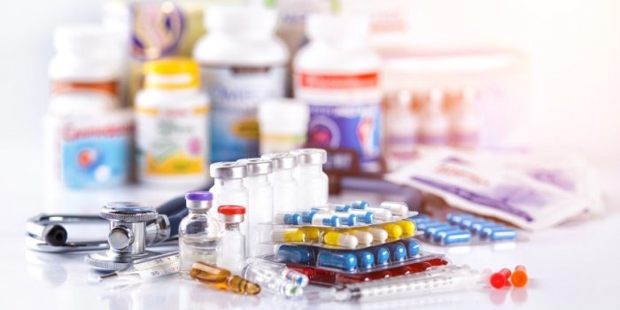 drug prescription for treatment medication pharmaceutical medicament, cure in container for health pharmacy theme, capsul...