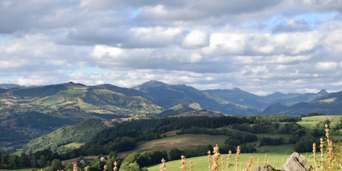 vue sur les monts d'auvergne