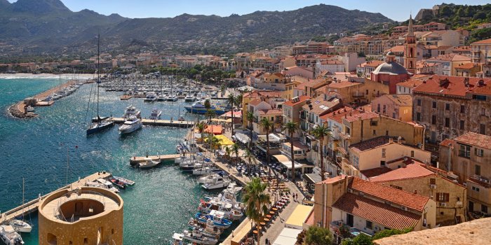 port of calvi (corsica) - overview from the citadel