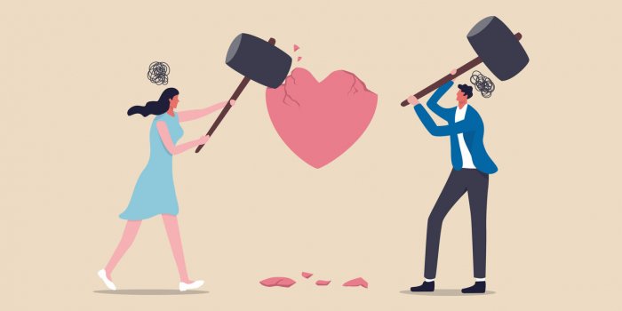 marriage difficulties problem, divorce or violence or painful in broken relationship couple concept, angry couple husband...