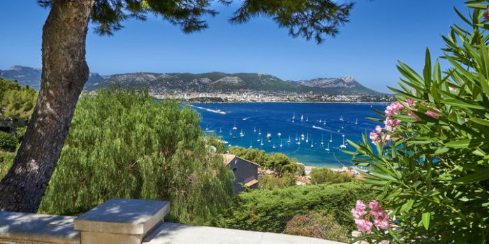 saint mandrier harbor in provence france