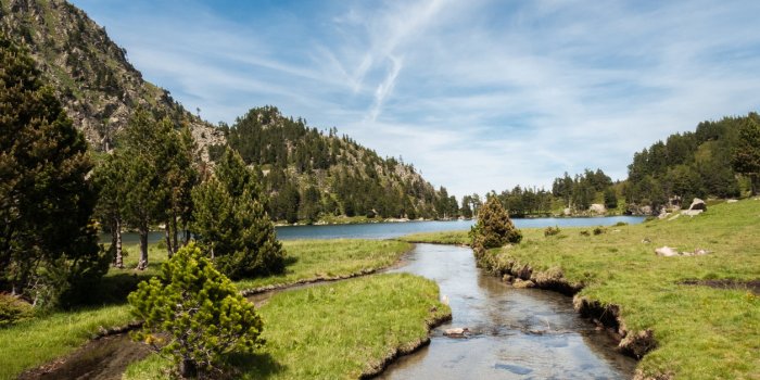 lake laurenti in the region of ariege, france