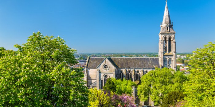 saint ausone church in angouleme - france, charente
