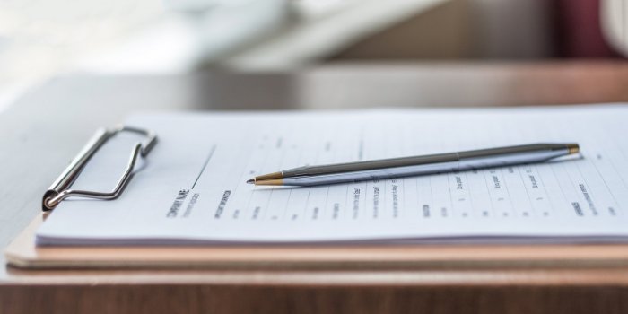 company application form document for applicant for applying for job, or registering claim for health insurance
