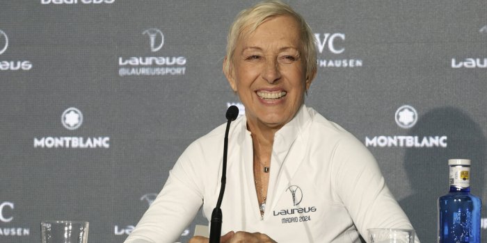 martina navratilova lors de la confÃ©rence de presse pour les prix laureus Ã  madrid, espagne, le 21 avril 2024 photo by ...