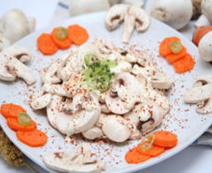 Champignons et carottes aromatise au muscat