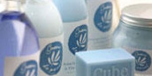 Cream in blue...