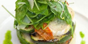 Millefeuille de courgettes au chevre