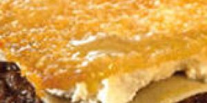 Lasagnes gratinees, caviar d-aubergines