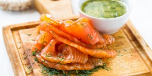 Saumon marine a l’huile d’olive