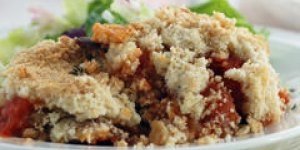 Crumble tomate basilic mozzarella