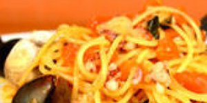 Spaghettis marins au safran
