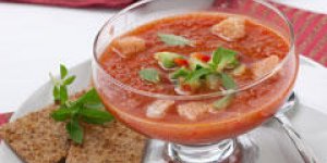 Gaspacho de poivron a la vache qui rit
