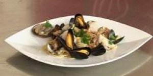 Spaghetti au ble complet aux fruits de mer