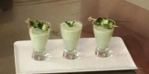 Soupe de concombre a la menthe et au fromage blanc