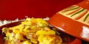 Poulet roti et sa tajine de legumes