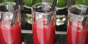 Gaspacho de betterave au gingembre en verrine