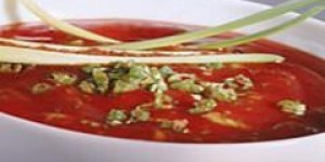 Soupe a la tomate et au basilic