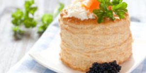 Vol-au-vent chevre et saumon