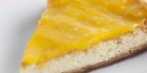 Cheesecake et coulis de mangue