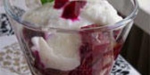 Verrines de fromage blanc aux betteraves