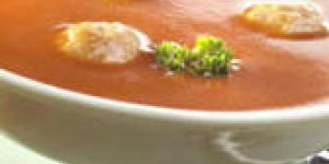 Veloute de tomates et boulettes de Viande