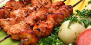 Brochettes de ris de veau aux legumes 