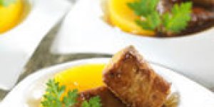 Foie gras poele aux peches