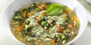 Bouillon de carottes et ris de veau