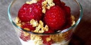 Verrine croustillante de framboises