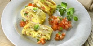 Omelette au fromage et chorizo
