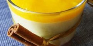 Tiramisu a l-avocat sur baba au rhum et coulis de mangue