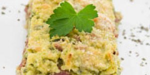 Flan de courgettes facon crumble