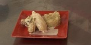 Fricassee de volaille fermiere et puree de topinambours au gingembre