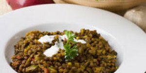 Ragout de lentilles aux poireaux et curcuma