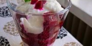 Verrines de fromage blanc et betteraves