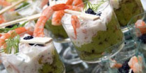Avocat au crabe et aux oeuf de lump