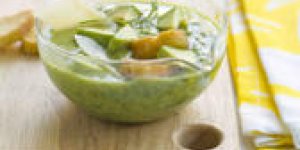 Veloute glace d-avocat roquette et parmesan
