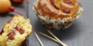 Muffins aux lardons et au gruyere