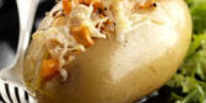 Pommes au four aux echalotes confites