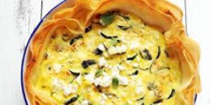 Tarte courgettes et Salakis nature