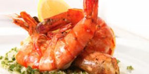 Gambas flambees au cognac