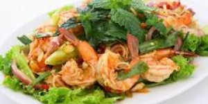 Salade de crevettes a la menthe