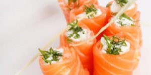 Saumon fume aux asperges et au mascarpone
