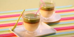 Petit pot a la vanille et orange, smoothie kiwi, concombre, pomme verte