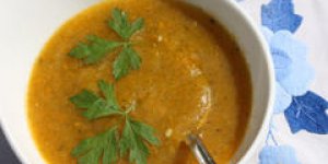 Soupe de navets et choux de Bruxelles au cumin
