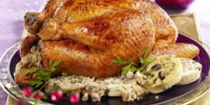 Chapon farci au boudin blanc truffe