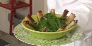 Aiguillettes de canard croustillantes, salade d-epinard citron confit