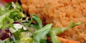 Croustillant de Chavignol au cumin sur lit de mache