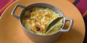 Gratin de pommes de terre aux moules et aux champignons